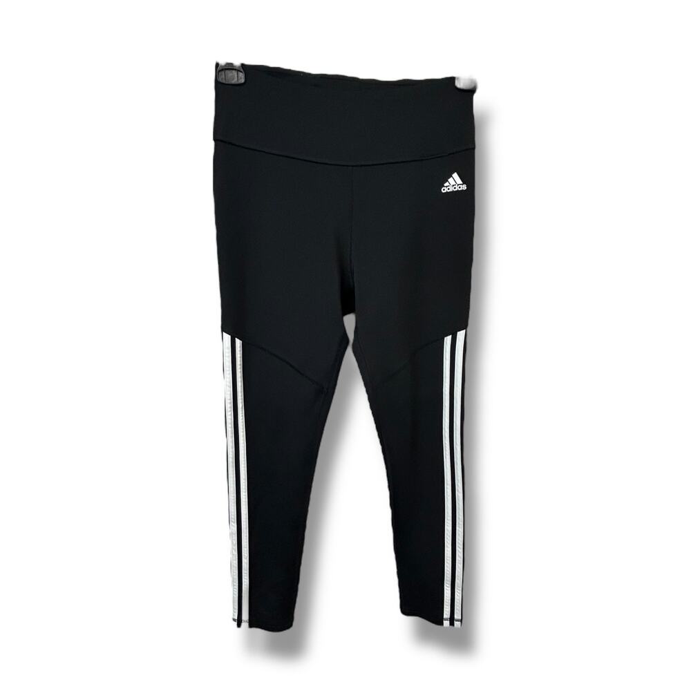 Adidas Women’s High Rise 3  Stripes Climalite Athletic Leggings, Black, size M